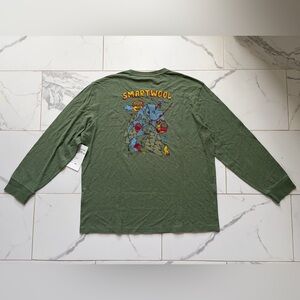 NWT Smartwool Ski Circus Longsleeve T Shirt Tee Size XXL Green Sample